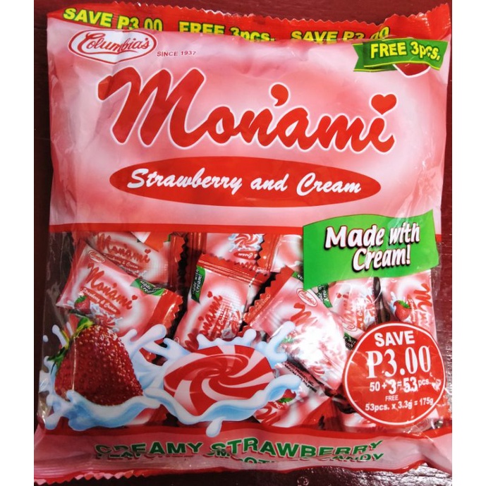 MONAMI STRAWBERRY AND CREAM CANDY Shopee Philippines
