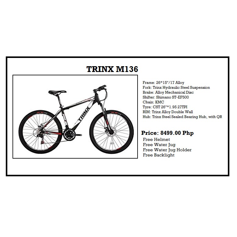 trinx mountain bike m136 price