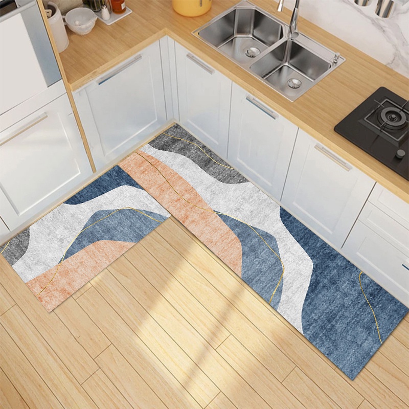 2PCS Kitchen Carpet Floor Mat Nonslip Thicken Doormat Rugs Creative
