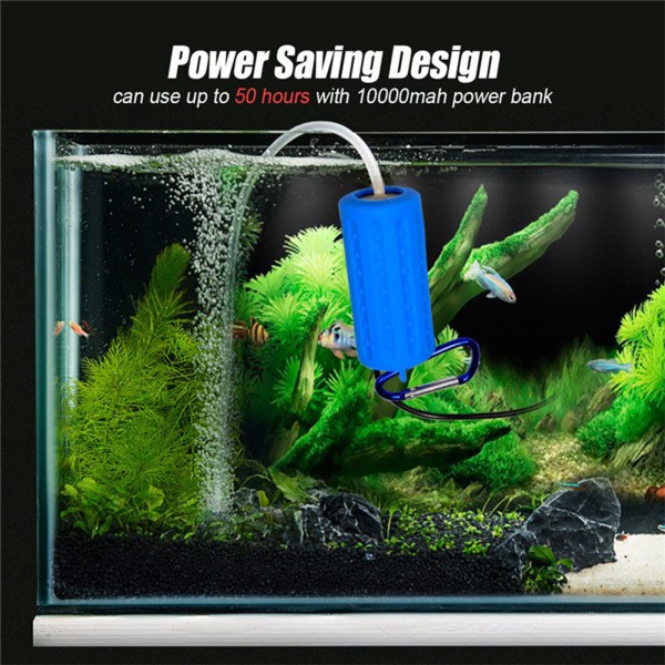Portable Mini USB Aquarium Fish Tank Oxygen Air Pump Mute Energy Saving