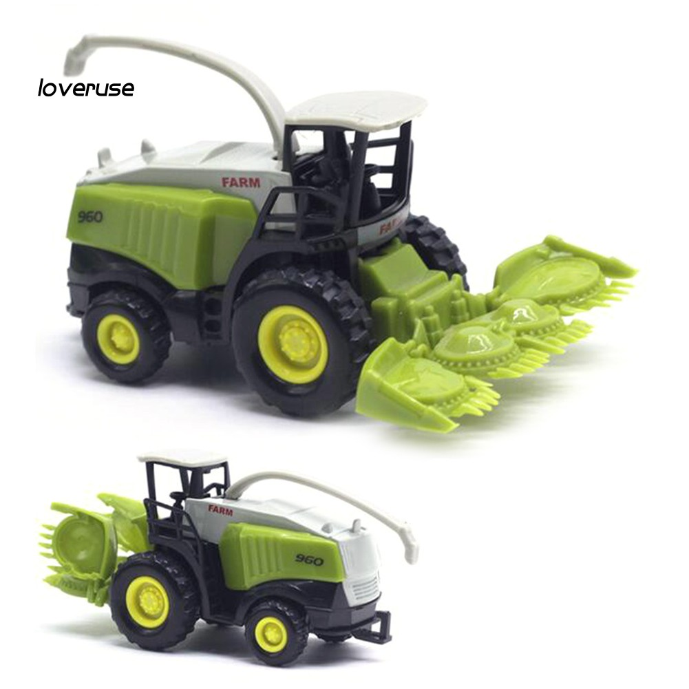 EY_ 1/55 Diecast Farm Truck Tractor Friction Car Model Kids Educational Toy Gift 