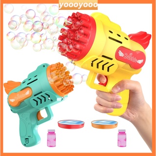 29 Holes Bubble Gun with Light & Upgraded Portable Bubble Maker for ...