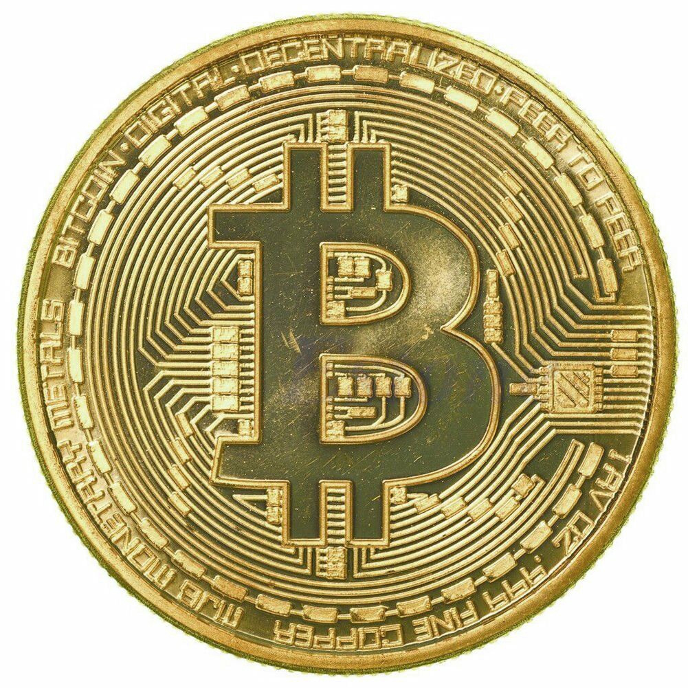 10pcs Gold BTC Coin Commemorative Coins Bitcoins Casascius Bit BTC