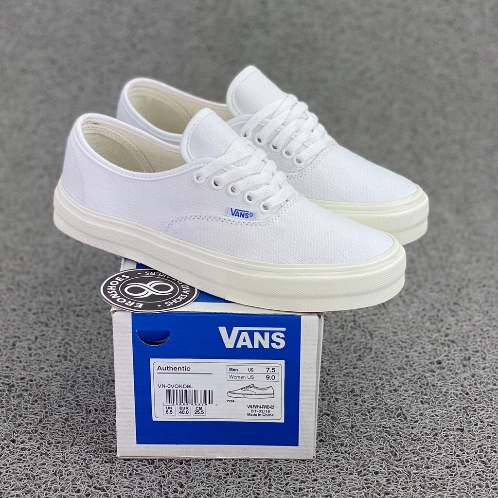 vans authentic og white