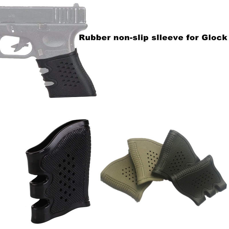 Tactical Pistol Rubber Grip Glove Cover Sleeve Anti Slip for Glock Handguns 