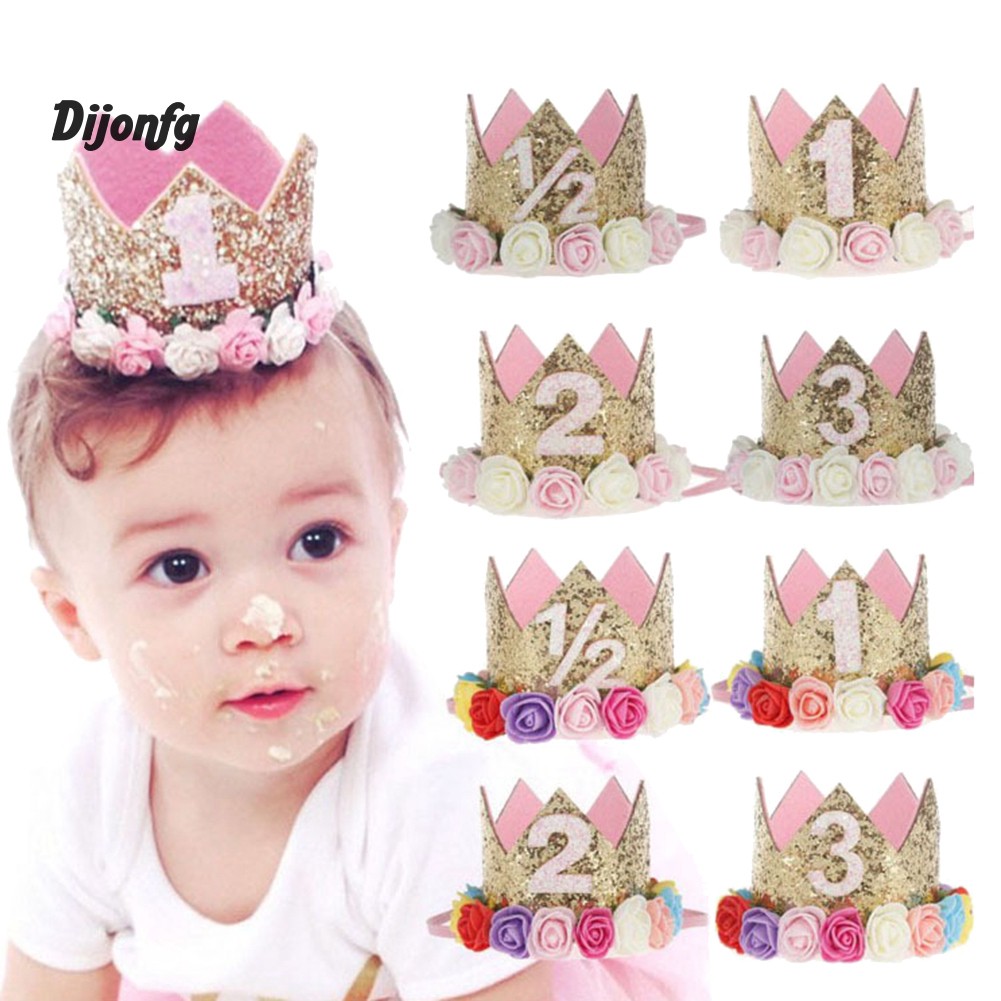 baby girl flower crown headband
