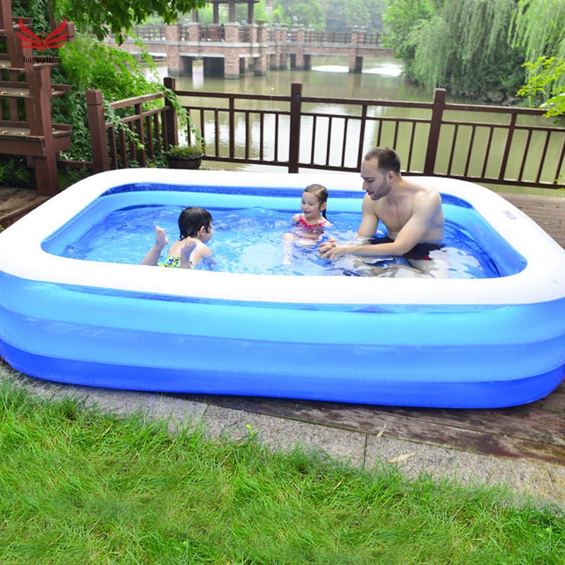 Inflatable Swimming Pool Easy Set Large Size Family Padding Pool Round Thickened Water Park Pool for Kids Adults Indoor Outdoor Above Ground Pool 