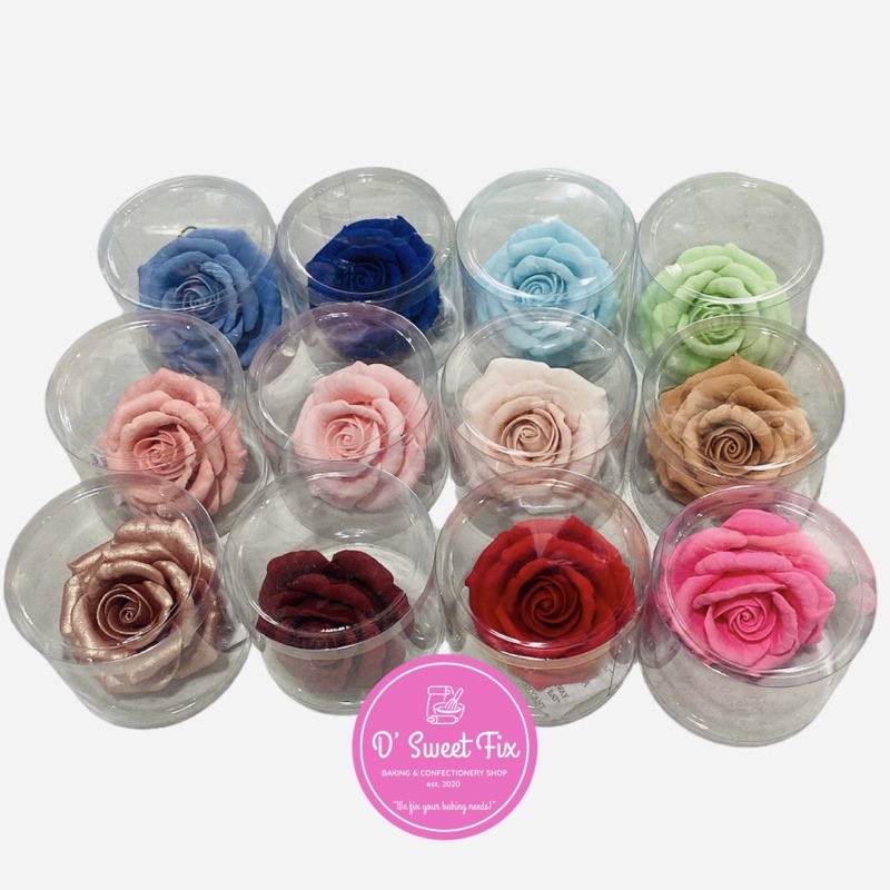 Edible Gumpaste Rose Flower Cake Topper Shopee Philippines