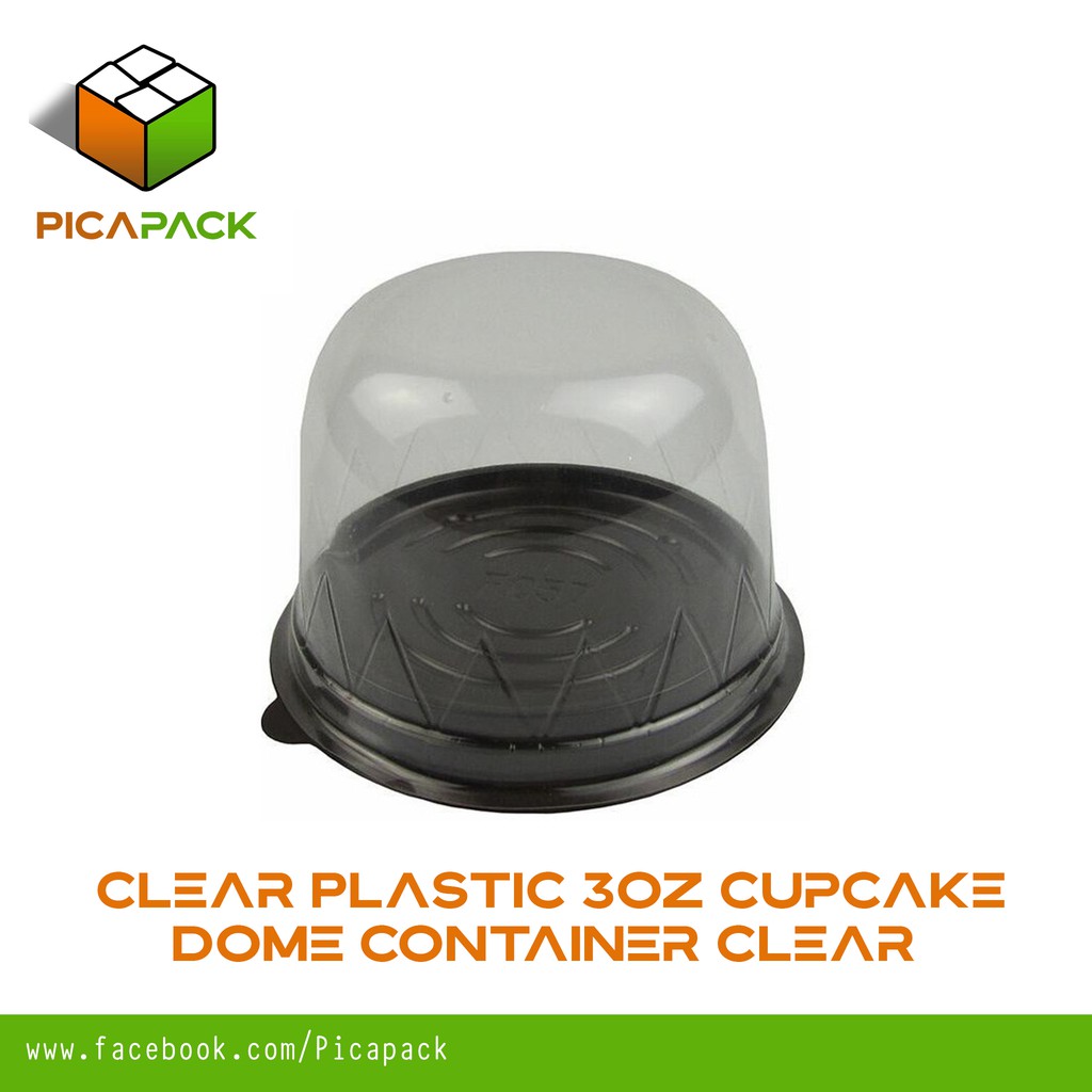 100pcs Big Clear Plastic 3oz Cupcake Dome Container Acetate Dome for