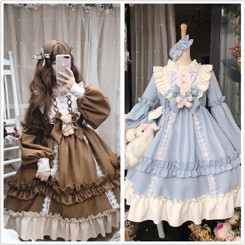 Lolita Dress Full Set Japanese Cute Loli Cute Student Dress Kawaii Skirt Anime Beautiful Pricess Shopee Philippines