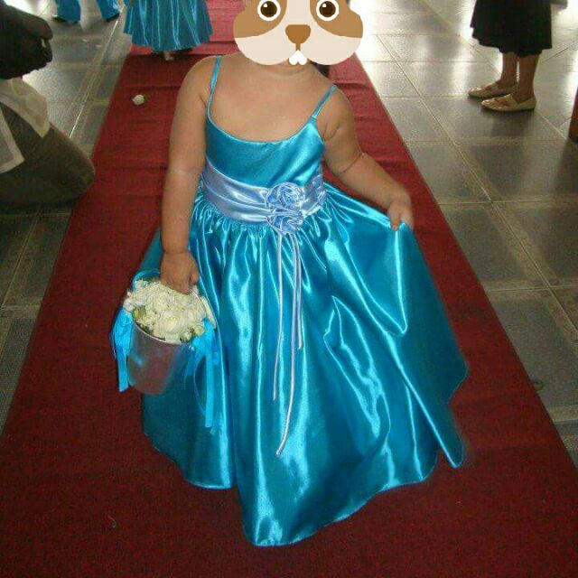 blue gown for kids