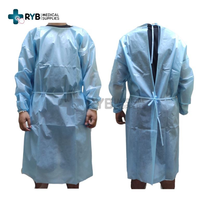 DISPOSABLE PPE Isolation Gown 40gsm & 90gsm Disposable Non Woven Onhand