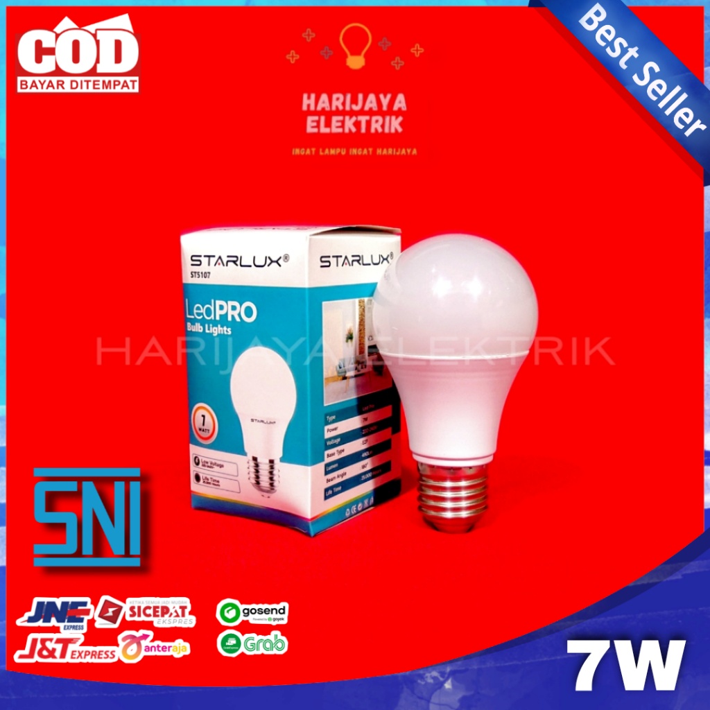 Starlux LED Light PRO 7 WATT BULB LIGHTS ST5107 BULB LIGHTS SNI E27 ...