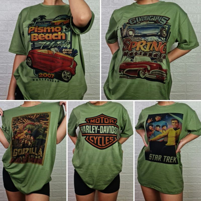 Vintage Cars Streetwear Oversized Graphic Tshirt (unisex) | Shopee ...