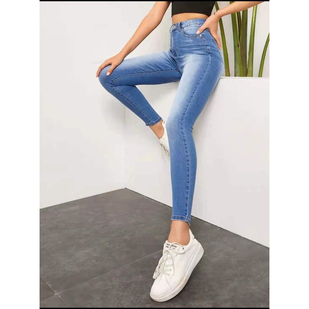 High Waist Jeans Sky Blue Pants / Babae Maong / Stretchable Denim