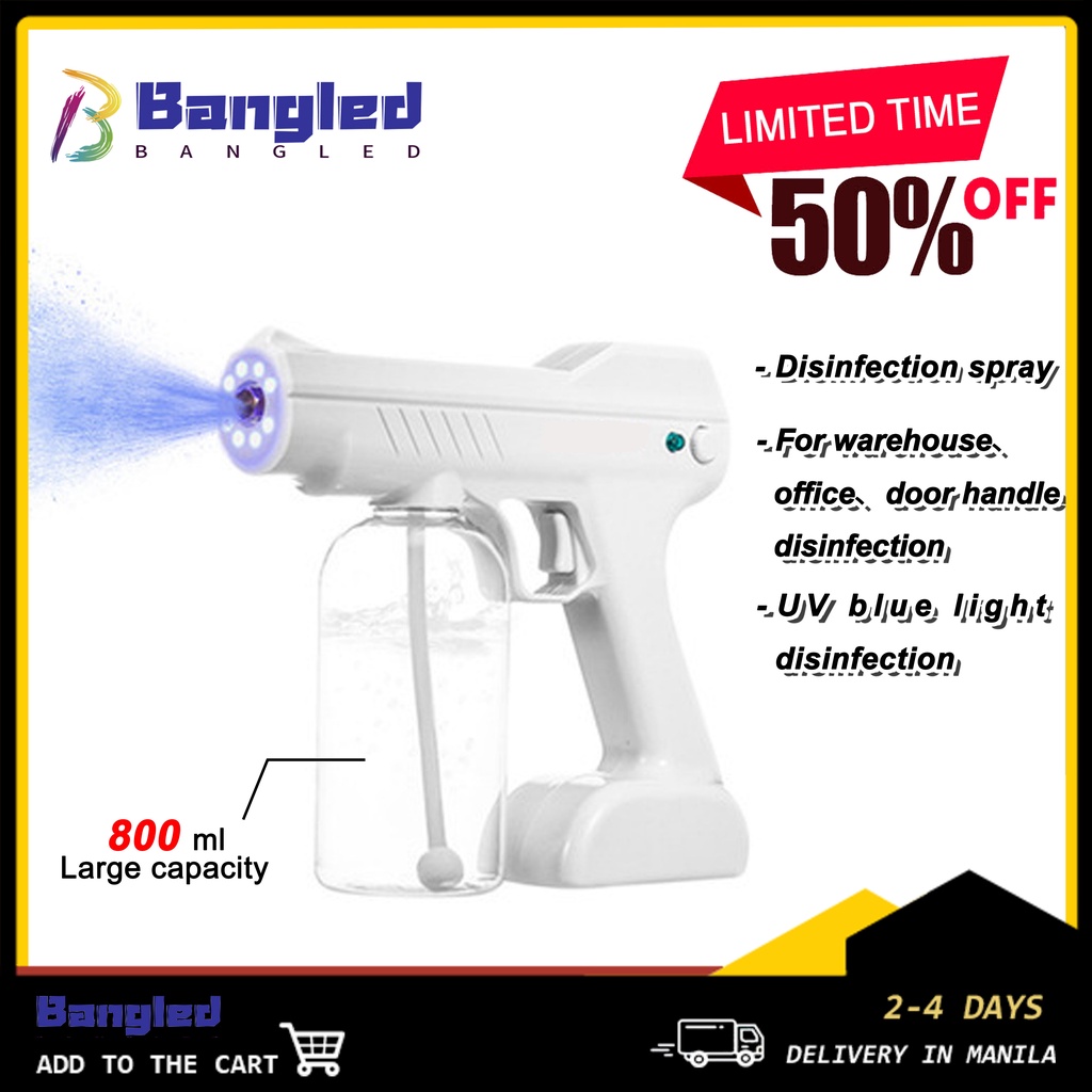 Wireless spray gun car Disinfectant Spray Handheld blue light