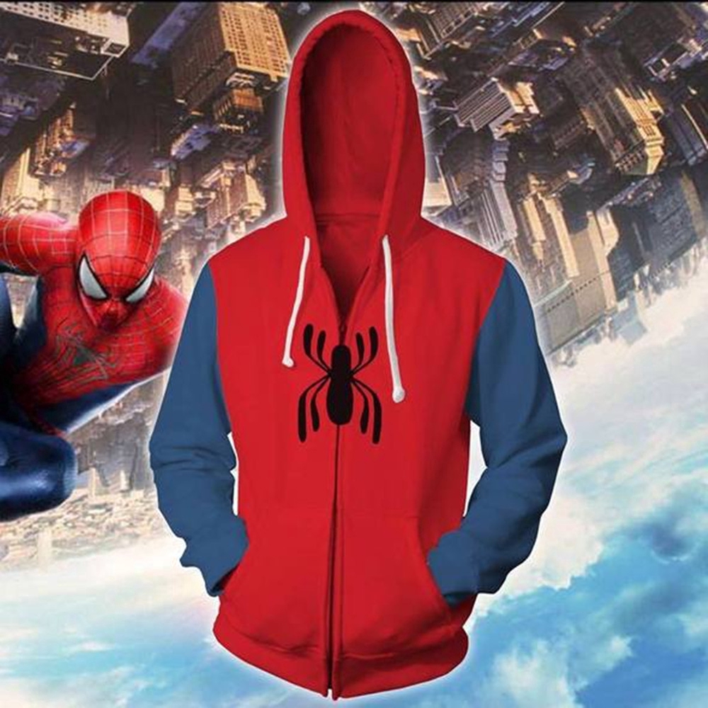 spider man zipper hoodie