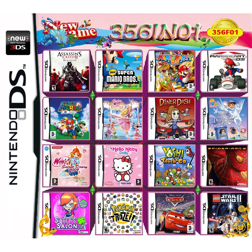 356 Games In 1 Video Game Cartridge For Original Nds Ndsl Ndsi Ndsill Xl 2dsll Xl 2ds 3ds 3dsll Xl Shopee Philippines