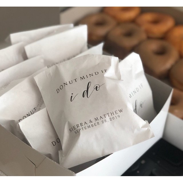 donut bags wedding
