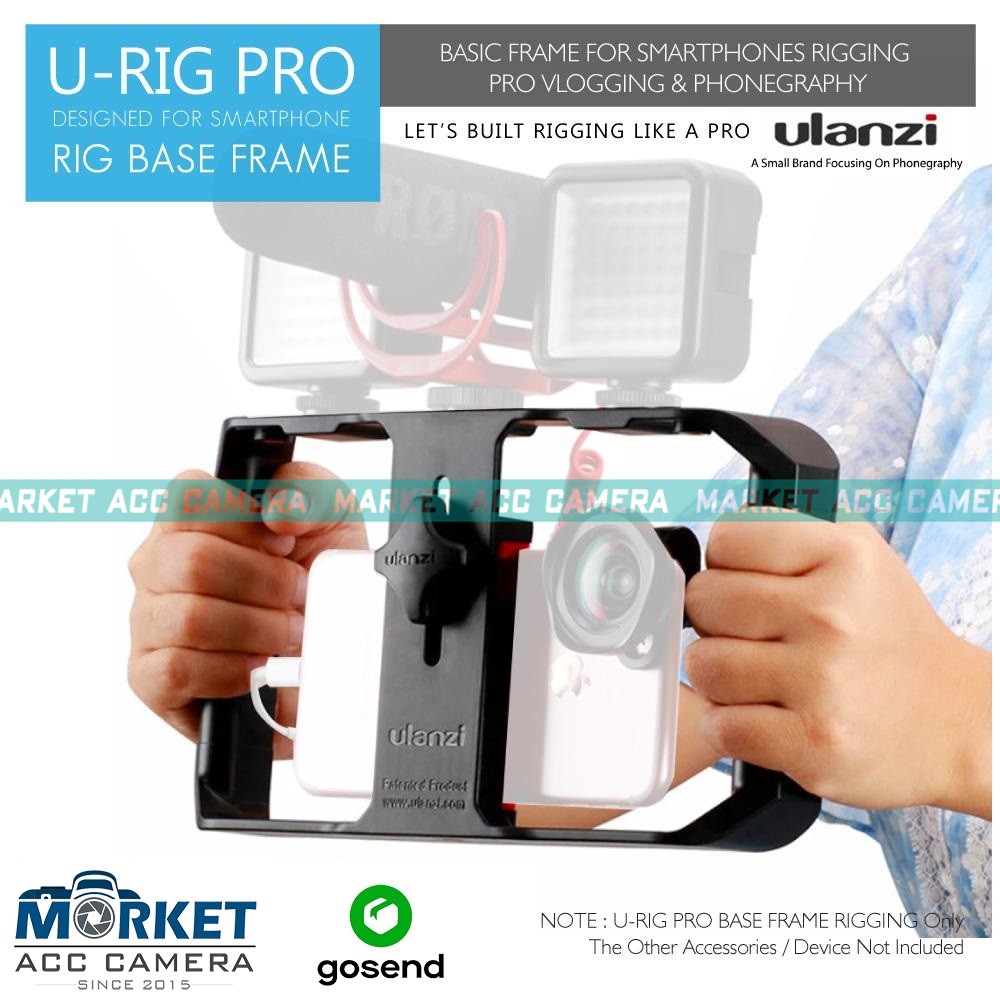 Ulanzi U-Rig Pro Rig Smart Phone Rig 3 Hot Shoe Bracket Microphone LED ...