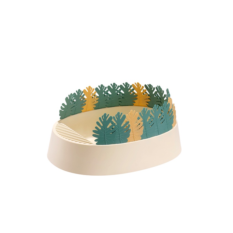 Creative Jungle Cat Litter Box Semi-enclosed Cat Toilet Removable Splash-proof Cat Titter Box Pet Toilet Cat Cleaning Su #2