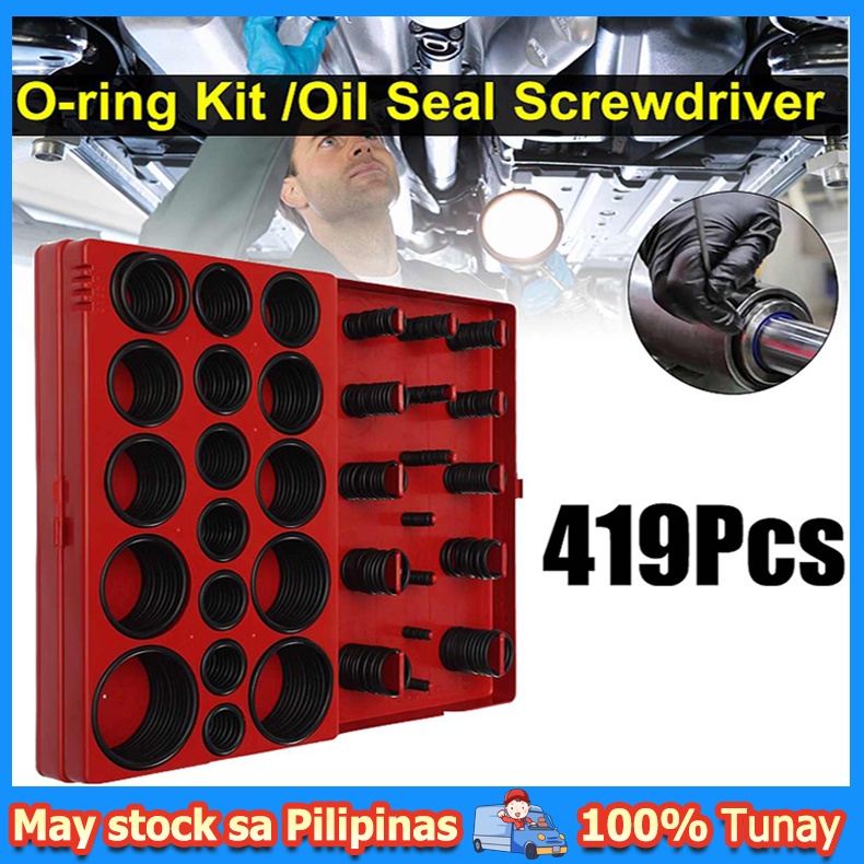 419pcs Rubber O Ring Kit Seal Gasket Universal Rubber Assortment Set