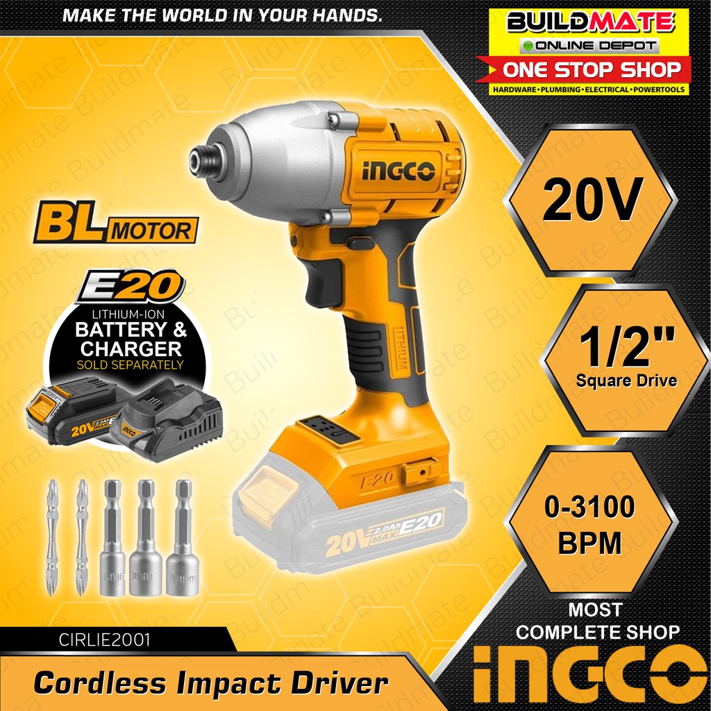 [SALE] INGCO LithiumIon Cordless Impact Driver 20V E20 Series