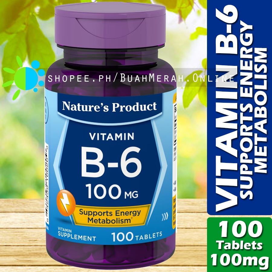 VITAMIN B 6 100mg x 100 Tablets Vit B6 B6 Supports Energy Metabolism