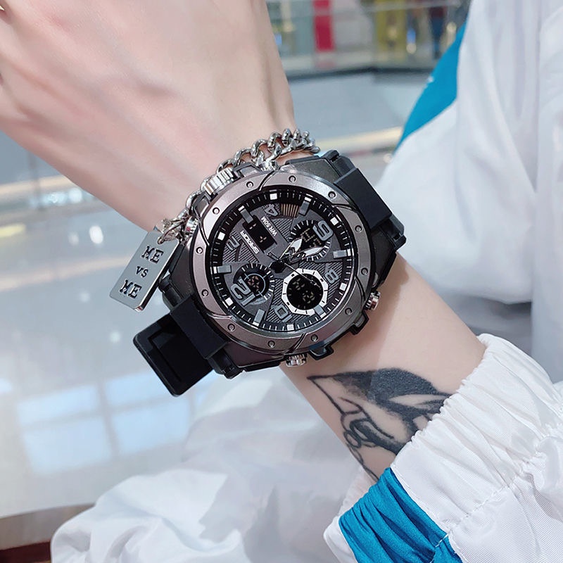 timeless watchWatch men s high-end handsome black technology high school students adult waterproof