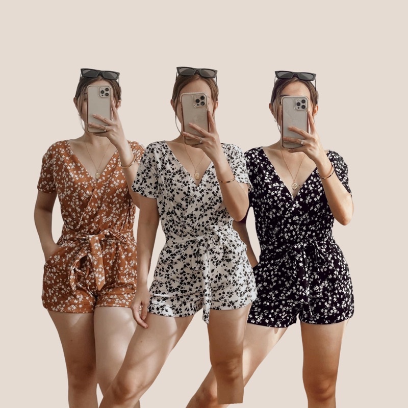 TAYTAY WHOLESALE SAMANTHA ROMPER SHORTS SUMMER TRENDY ROMPER Shopee Philippines