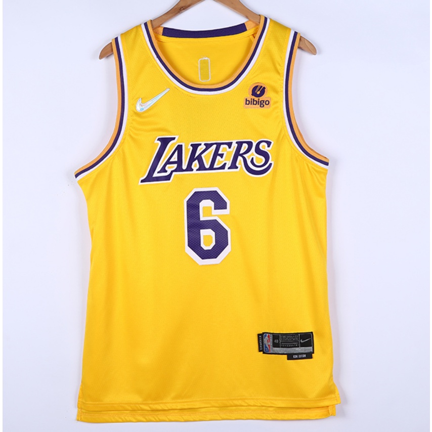 2022 new season 75th anniversary NBA men Los Angeles Lakers #6 LeBron ...