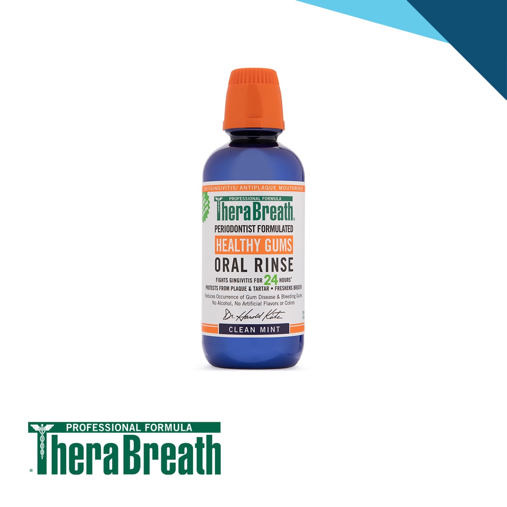 TheraBreath Dentist Formulated Mouthwash Healthy Gums Clean Mint 88ml