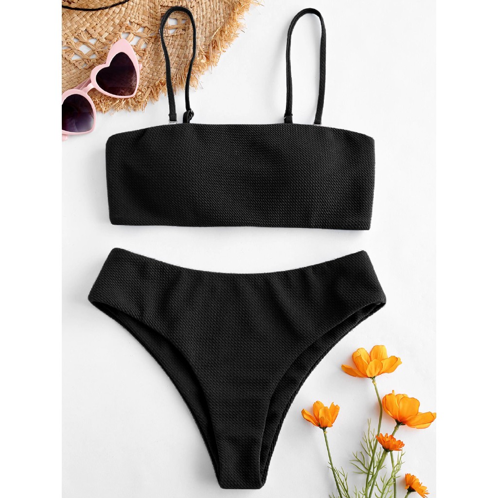 padded bandeau bikini set