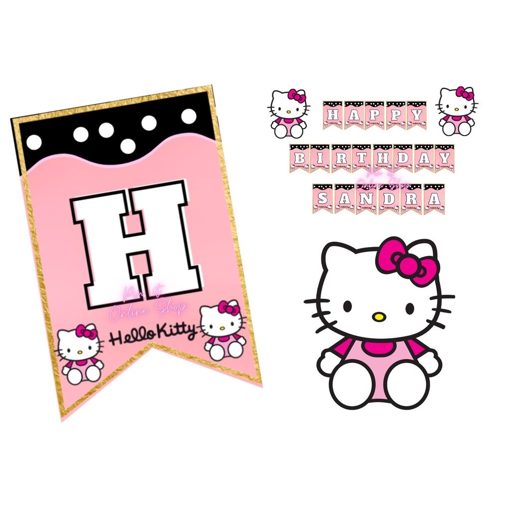 Hello Kitty Happy Birthday Banner Party Decorations | Shopee Philippines