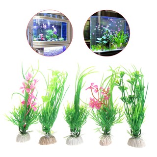 yal❤ Design Artificial Plastic Aquarium Plants Grass Background FishTank Decoration