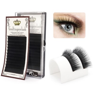 False Eyelashes Extension D Curl Human Hair Single Strands 0.10 Thickness
