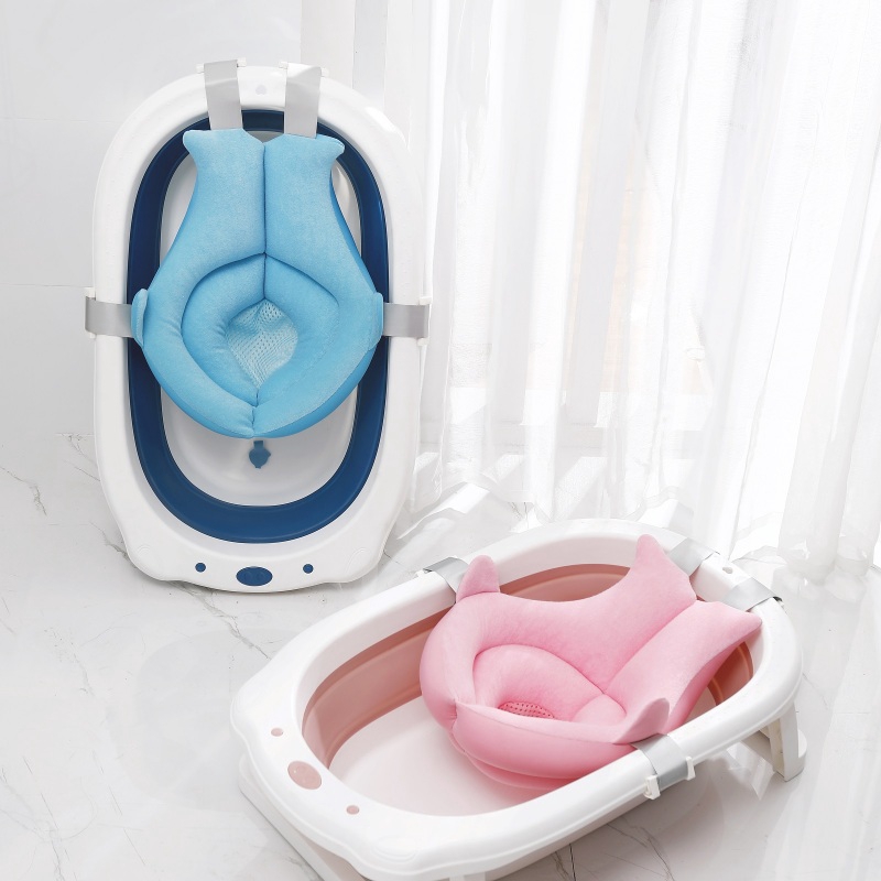 Baby Bath Tub Pillow Nonslip Floating Bathing Pad For Newborns Infants