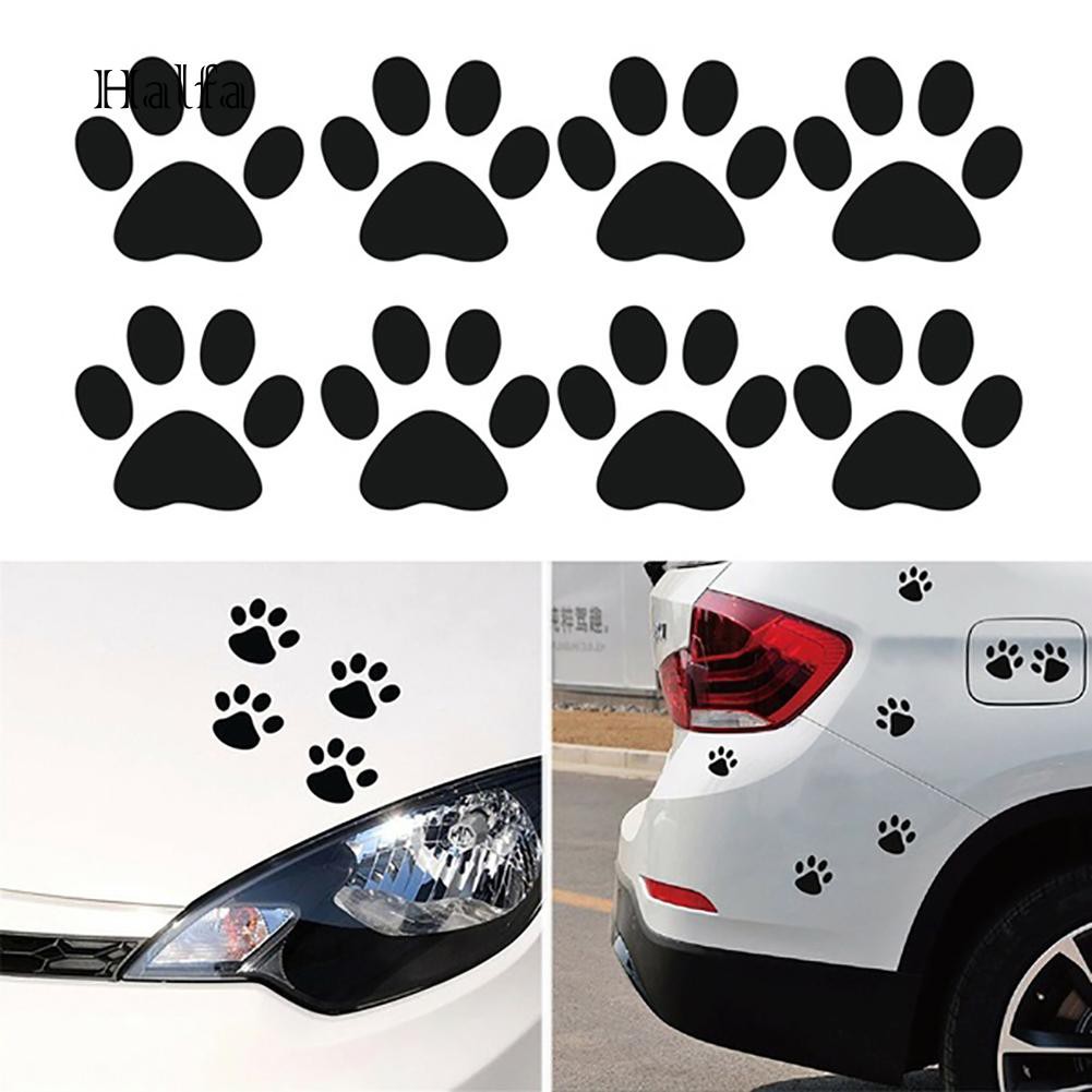 Hl Cute Cat Paw Footprint Reflective Car Styling Vehicle Decals