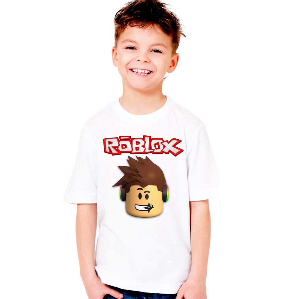 Children Catoon Clothing Tees Roblox T Shirt Kids Boys Girls Game Shirts Shopee Philippines - roblox and kids