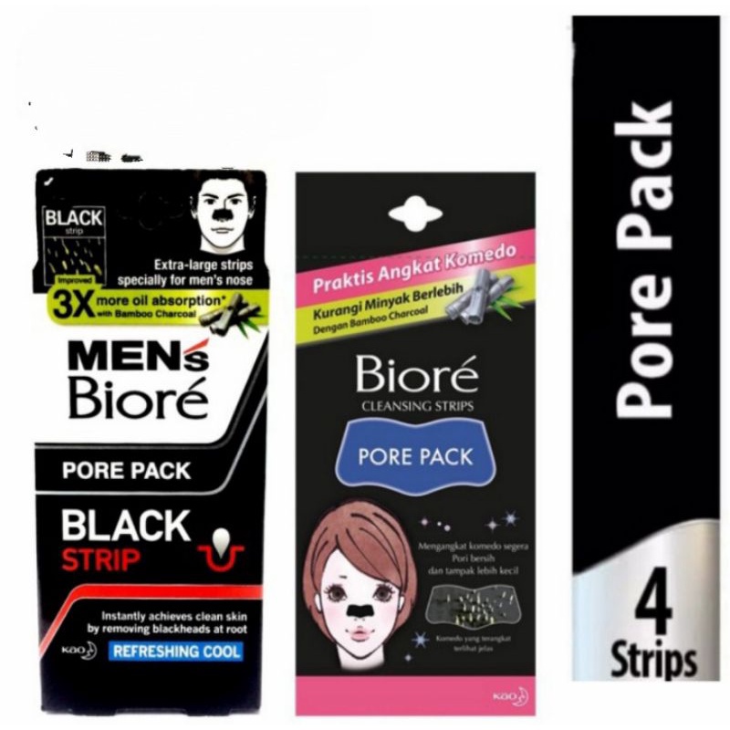 Biore cleansing strip pore pack mens / woman (Contents 4 Strips