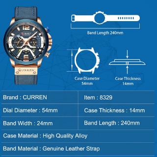 Curren Waterproof Fashion Men's Watch Top Brand Luxury Leather Chronograph Watch Watch #4