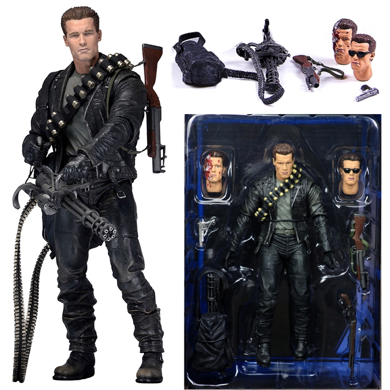 The Terminator T-800 Arnold Schwarzenegger PVC Action Figure Model Toy 18cm Doll 