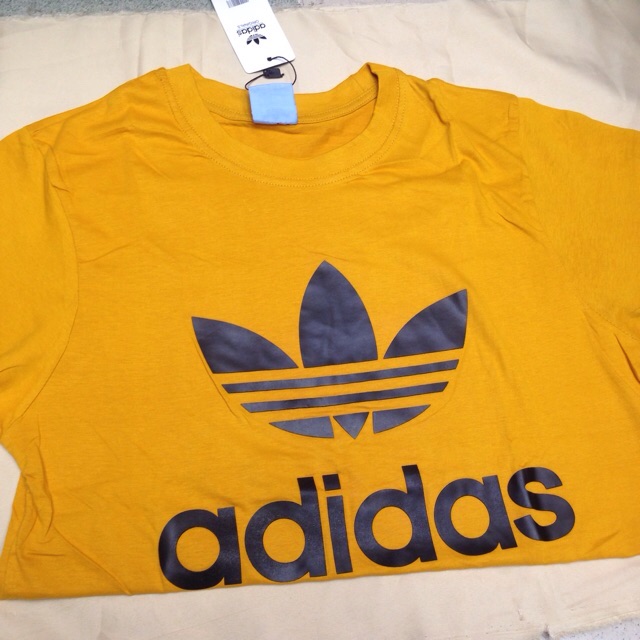 mustard adidas t shirt