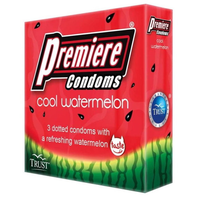 PREMIERE Condoms Cool Watermelon ( DISCREET PACKAGING ) Shopee