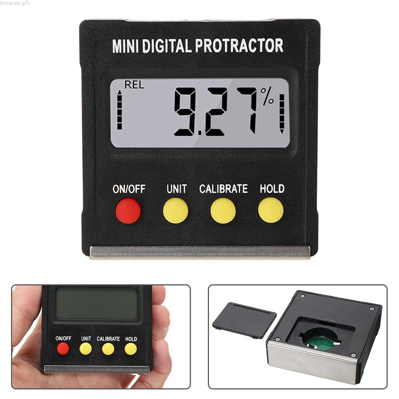 Tocawe Magnetic Digital Inclinometer Level Angle Finder Easy Electronic Bevel Gauge