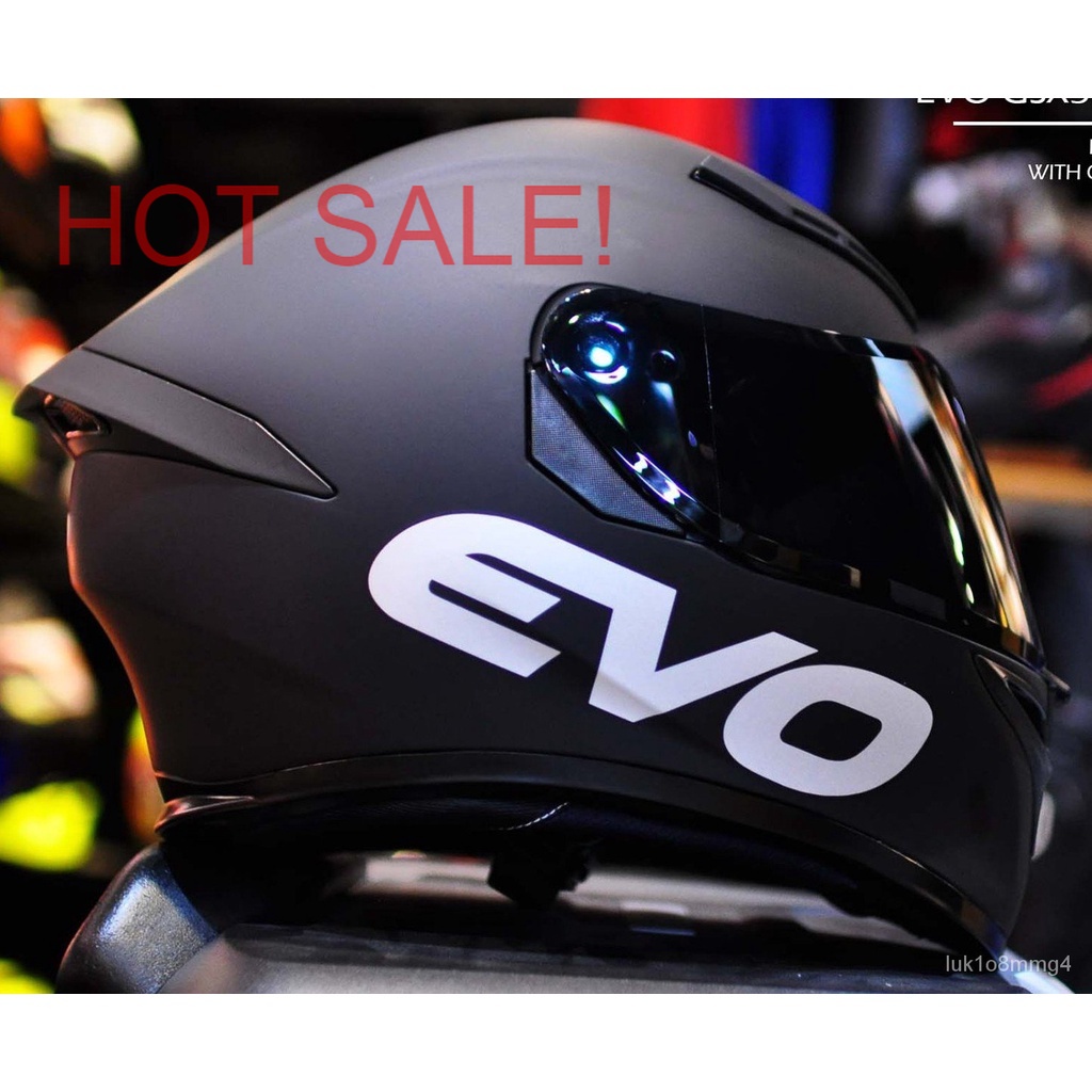 EVO Helmet GSX 3000 V2 Full face Matte Black XL Large D1qC Shopee