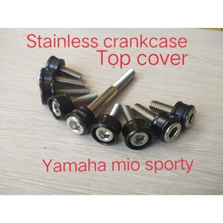 jessfer mc parts stainless crankcase top cover bolts set for mio sporty black washer..