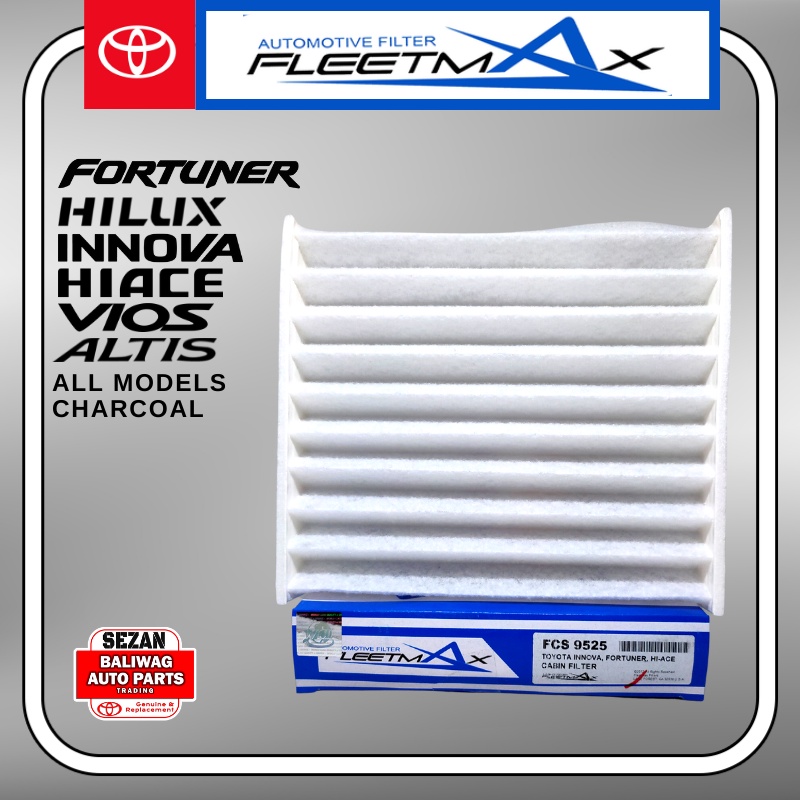 FLEETMAX CABIN FILTER AIRCON FILTER TOYOTA FORTUNER INNOVA HILUX HIACE ...