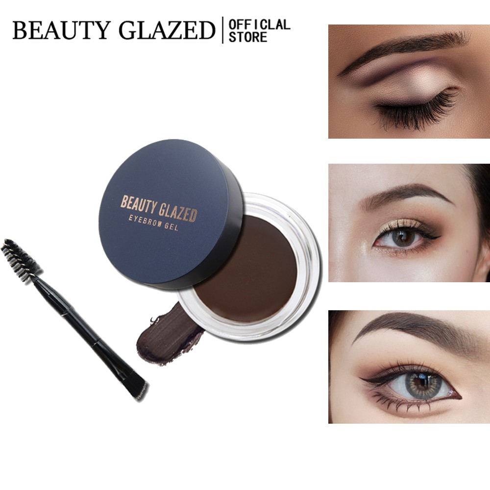Beauty Glazed 5 Colors Eyebrow Cream Gel Make Up With Brush Eye Makeup Shopee Philippines