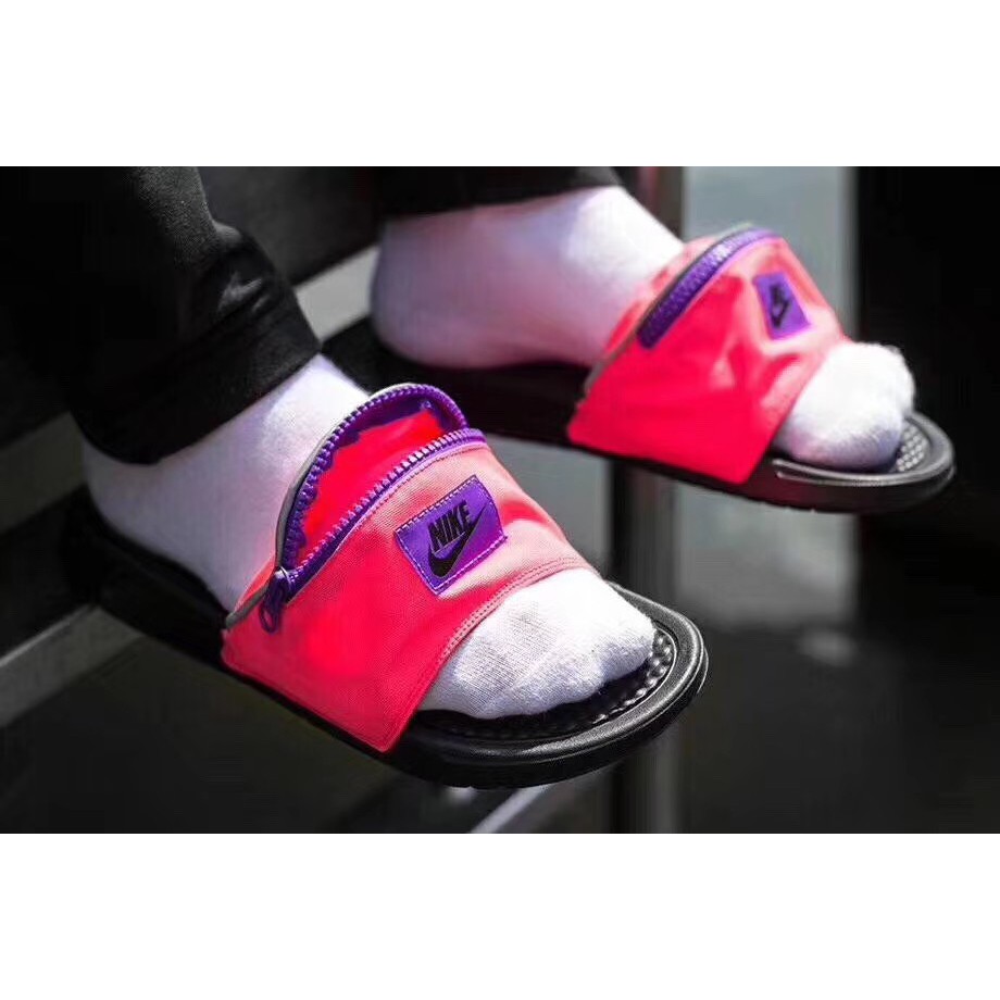nike slides with pocket